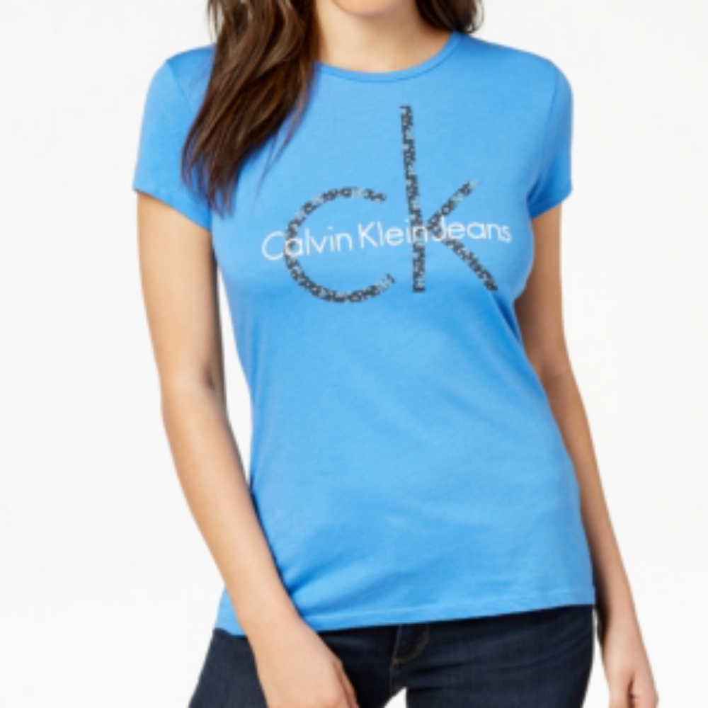 Calvin Klein Logo Tshirt blue S